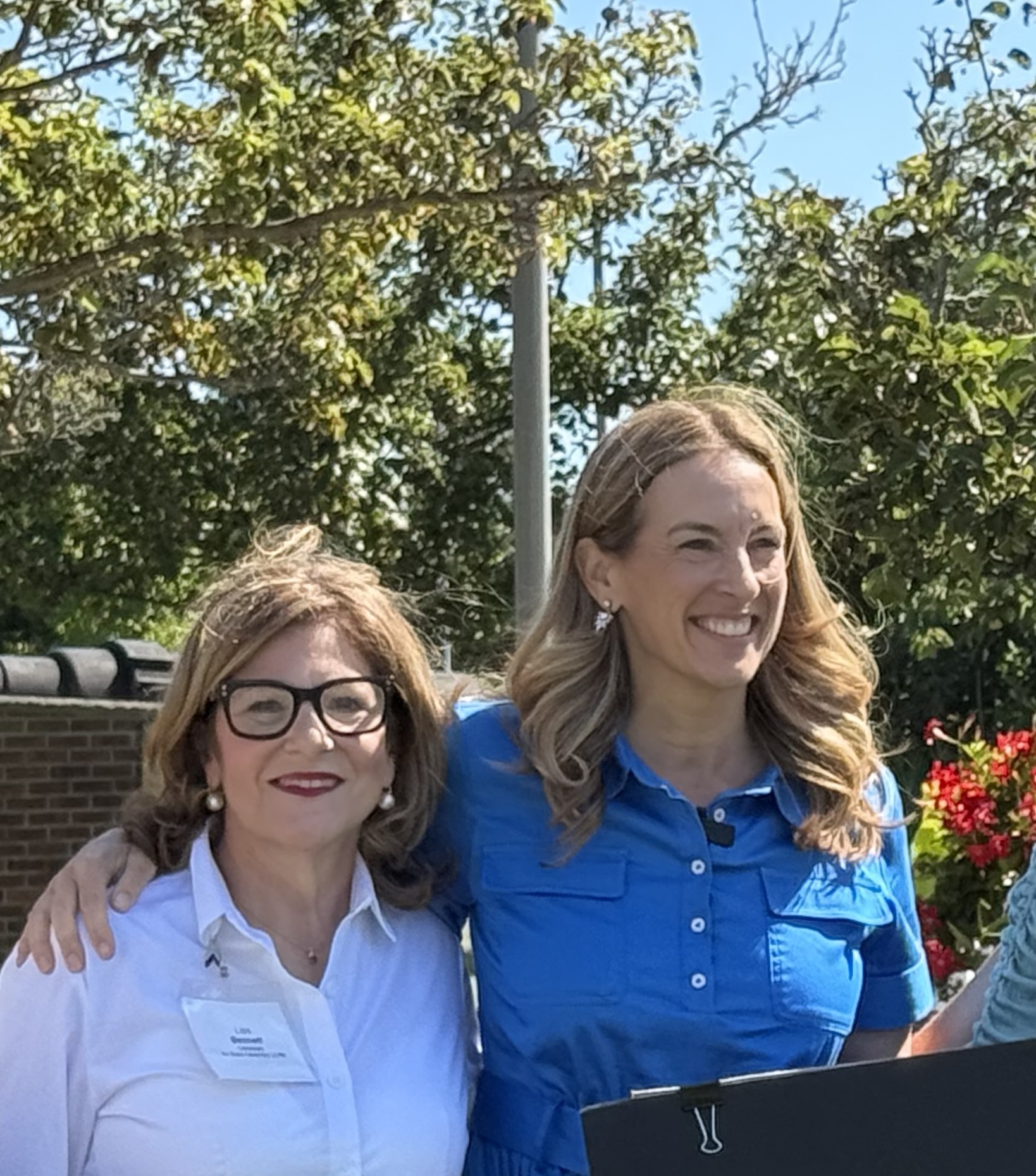 Lisa Bennett with gubernatorial candidate Mikie Sherrill.